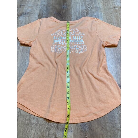Harley-Davidson‎ Womens Florida Orange Graphic Tee M/L - Picture 6 of 6